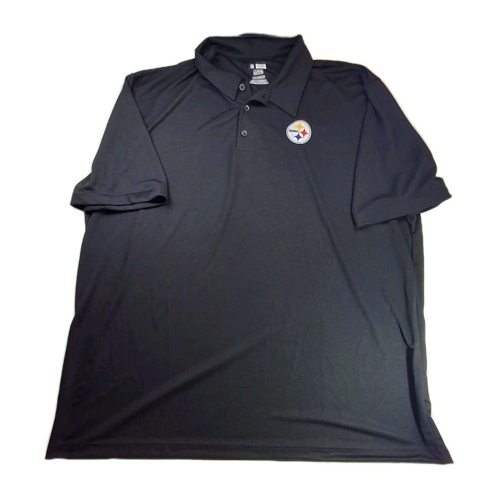 Pittsburgh Steelers 3XL NFL Team Apparel Mens TX3 Cool Polo Shirt Black